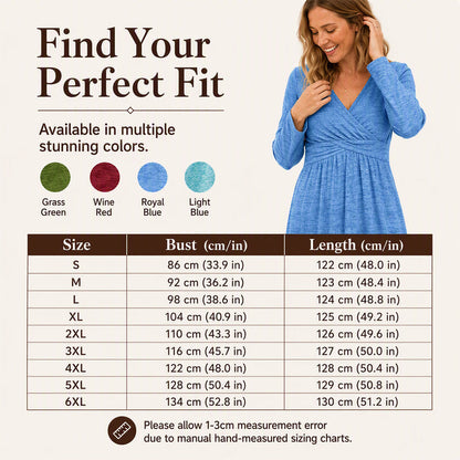 🌸 Women's Wrap V Neck Dress with Pockets– Flattering Feminine Fit With Pockets For Effortless Everyday Style 🤍