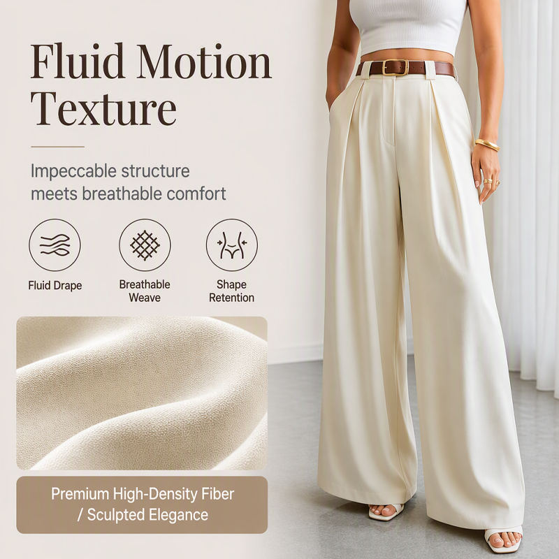 🌸Hot Sale 50% OFF💖Women's Elegant High-Waisted Wide-Leg Suit Pants