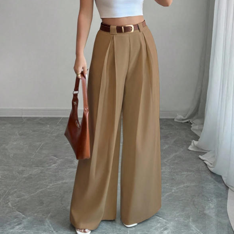 🌸Hot Sale 50% OFF💖Women's Elegant High-Waisted Wide-Leg Suit Pants