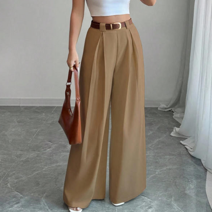 🌸Hot Sale 50% OFF💖Women's Elegant High-Waisted Wide-Leg Suit Pants
