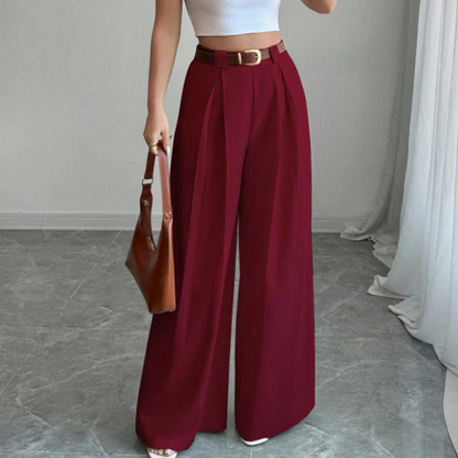 🌸Hot Sale 50% OFF💖Women's Elegant High-Waisted Wide-Leg Suit Pants