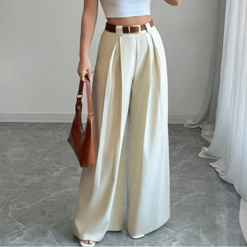 🌸Hot Sale 50% OFF💖Women's Elegant High-Waisted Wide-Leg Suit Pants