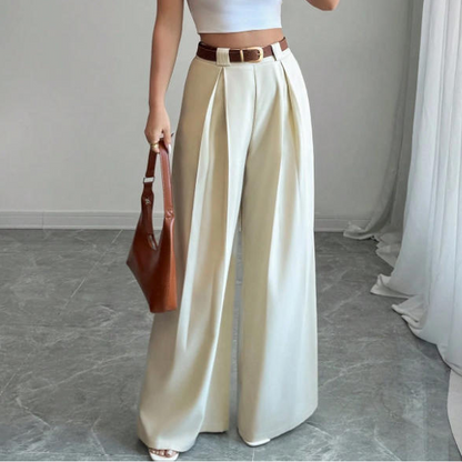 🌸Hot Sale 50% OFF💖Women's Elegant High-Waisted Wide-Leg Suit Pants