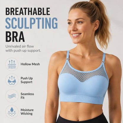 🌸Hot Sale 50% OFF💖Women's Hollow Mesh Push Up Sports Bra