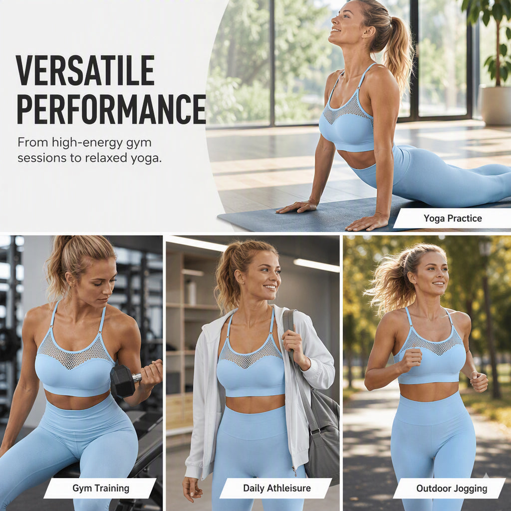 🌸Hot Sale 50% OFF💖Women's Hollow Mesh Push Up Sports Bra