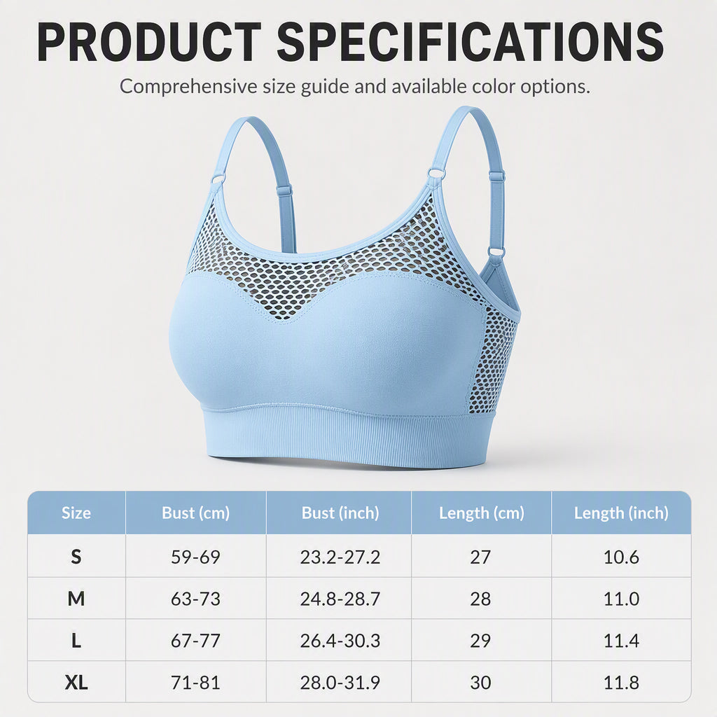 🌸Hot Sale 50% OFF💖Women's Hollow Mesh Push Up Sports Bra