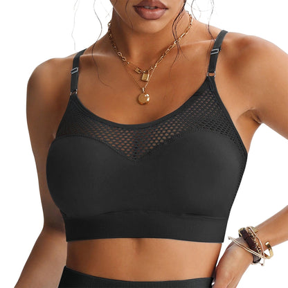 🌸Hot Sale 50% OFF💖Women's Hollow Mesh Push Up Sports Bra