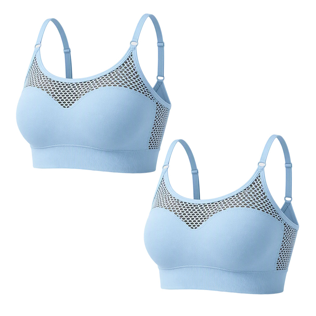 🌸Hot Sale 50% OFF💖Women's Hollow Mesh Push Up Sports Bra
