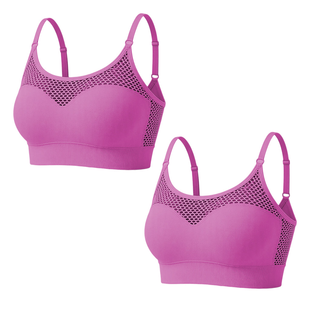 🌸Hot Sale 50% OFF💖Women's Hollow Mesh Push Up Sports Bra