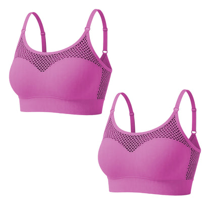 🌸Hot Sale 50% OFF💖Women's Hollow Mesh Push Up Sports Bra