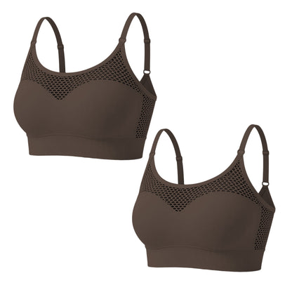 🌸Hot Sale 50% OFF💖Women's Hollow Mesh Push Up Sports Bra