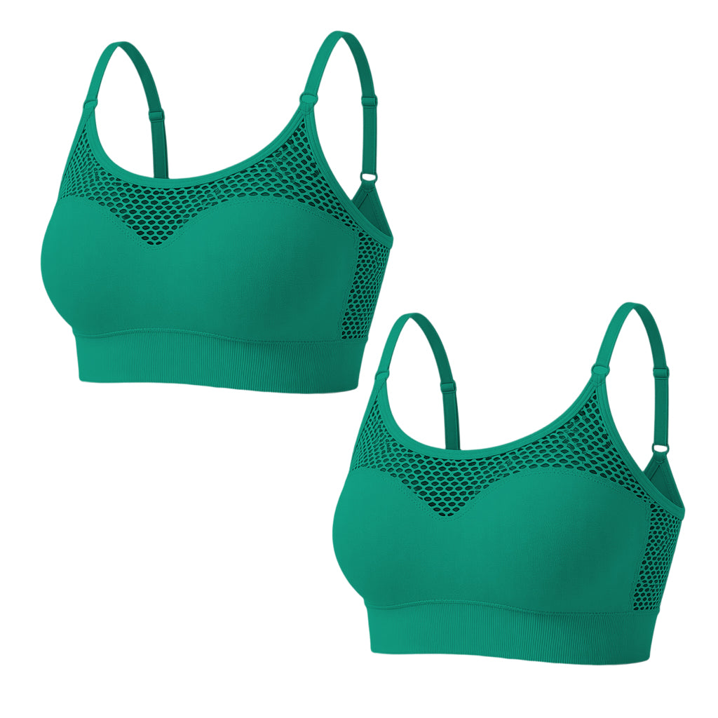 🌸Hot Sale 50% OFF💖Women's Hollow Mesh Push Up Sports Bra