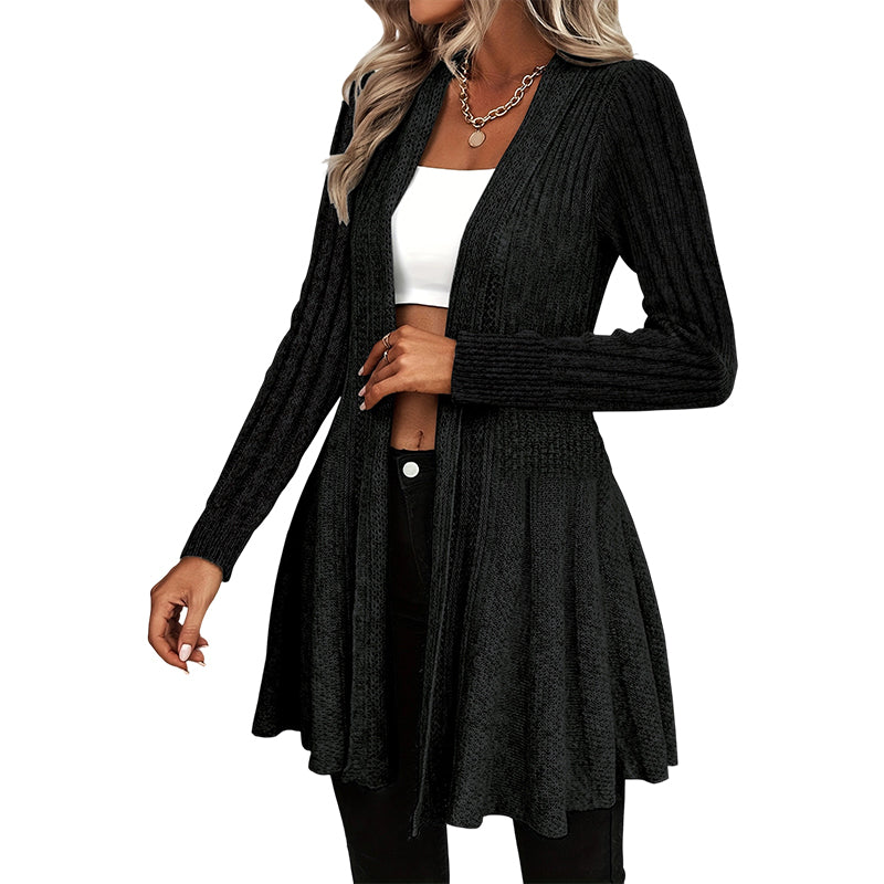 🌸🧥New Arrivals - Elegant Open Cardigan with Knit Texture – Soft Comfort & Versatile Style for Any Occasion