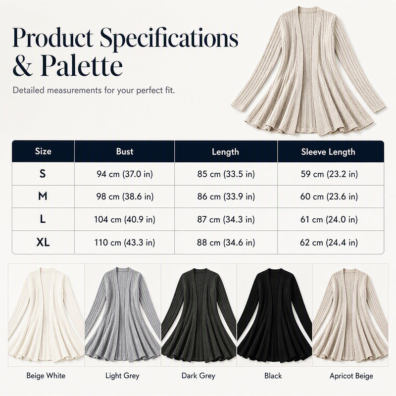 🌸🧥New Arrivals - Elegant Open Cardigan with Knit Texture – Soft Comfort & Versatile Style for Any Occasion