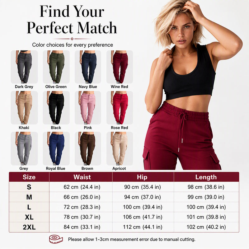 ⏰Last Day Sale 50% Off💃 Women's Casual Drawstring Waist Cargo Pants – Relaxed Utility Style With Comfortable Everyday Fit 👖