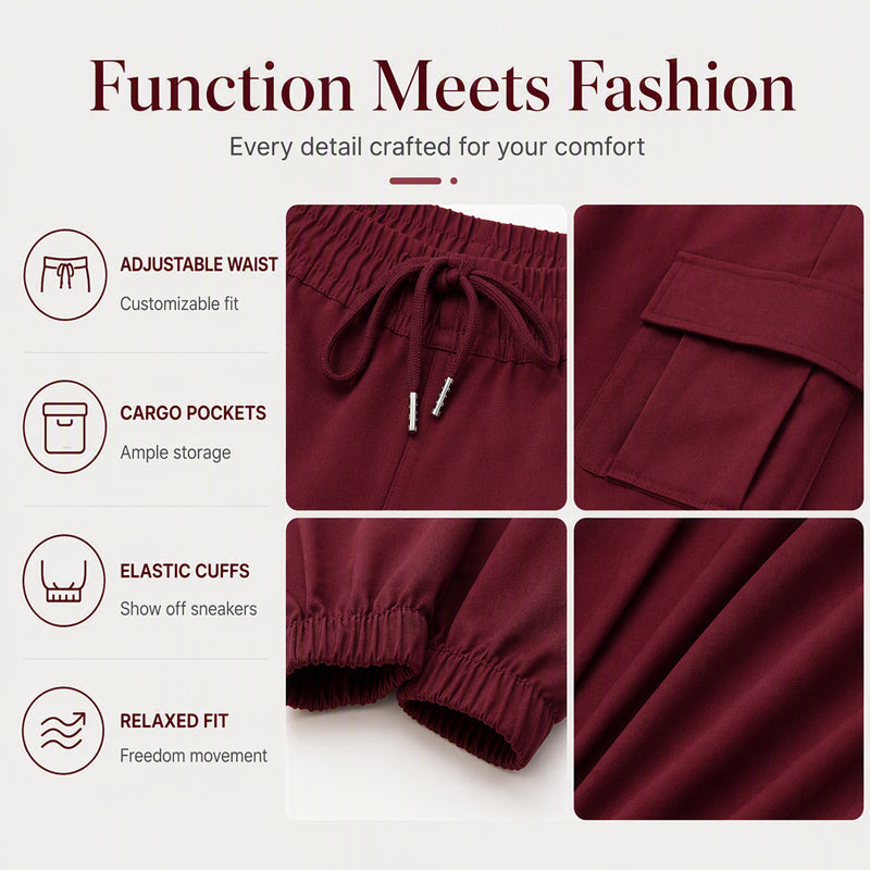 ⏰Last Day Sale 50% Off💃 Women's Casual Drawstring Waist Cargo Pants – Relaxed Utility Style With Comfortable Everyday Fit 👖