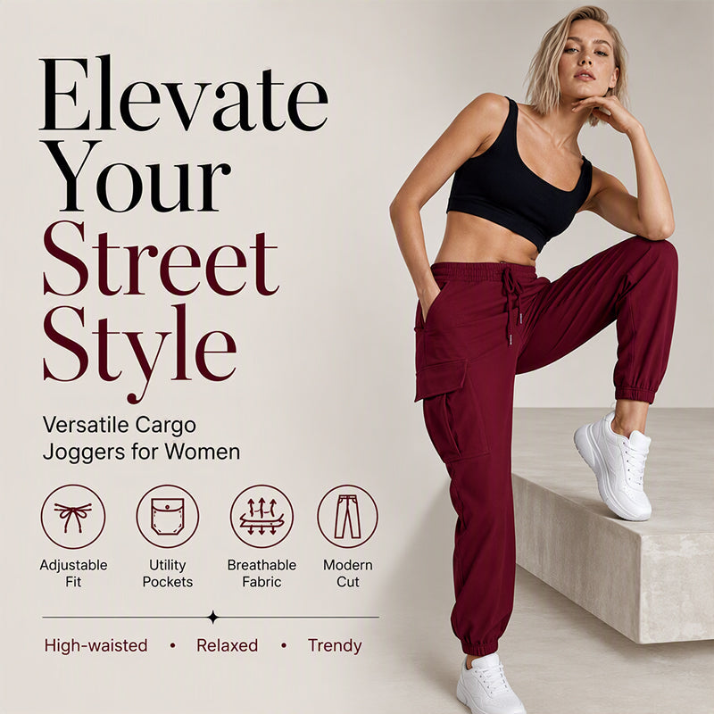 ⏰Last Day Sale 50% Off💃 Women's Casual Drawstring Waist Cargo Pants – Relaxed Utility Style With Comfortable Everyday Fit 👖