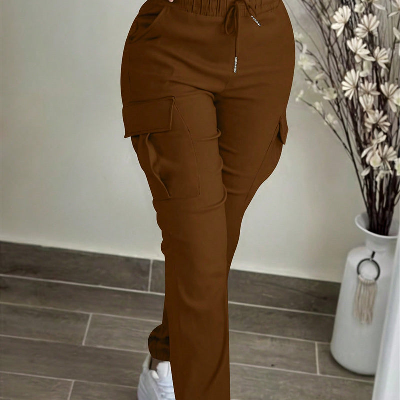 ⏰Last Day Sale 50% Off💃 Women's Casual Drawstring Waist Cargo Pants – Relaxed Utility Style With Comfortable Everyday Fit 👖
