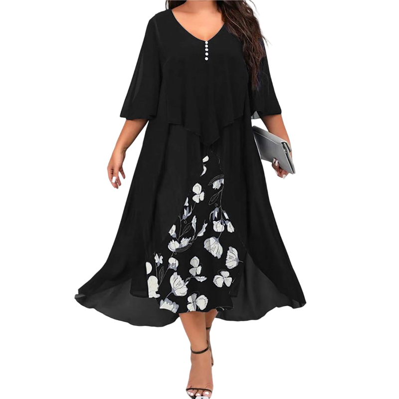 🌸Hot Sale 50% OFF💖Women's Casual Loose Fit Floral Print Dress