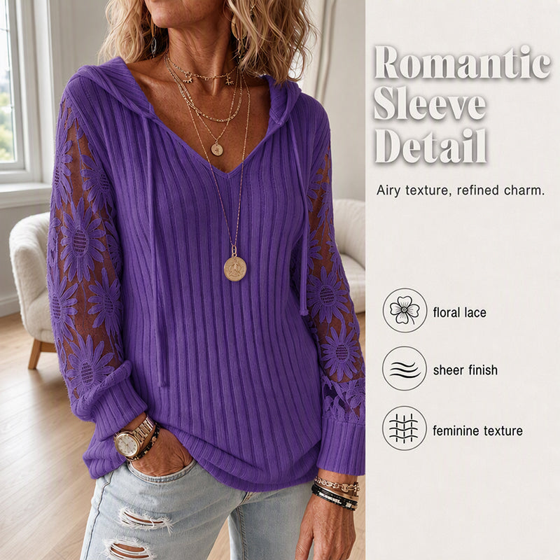🌸Hot Sale 50% OFF💖Elegant Lace Hoodie Knit