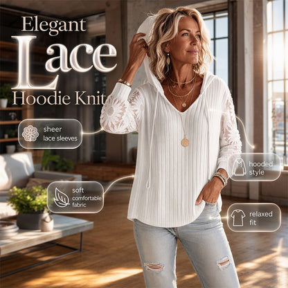 🌸Hot Sale 50% OFF💖Elegant Lace Hoodie Knit
