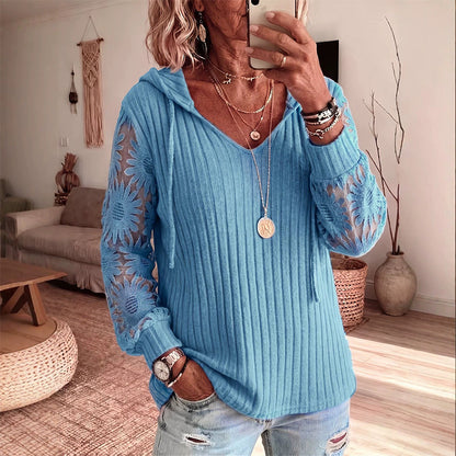 🌸Hot Sale 50% OFF💖Elegant Lace Hoodie Knit