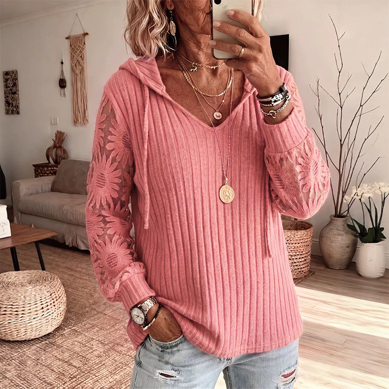 🌸Hot Sale 50% OFF💖Elegant Lace Hoodie Knit