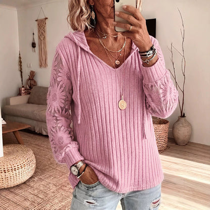 🌸Hot Sale 50% OFF💖Elegant Lace Hoodie Knit