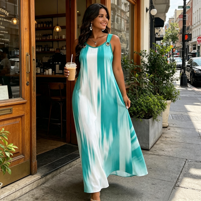 ⏰Last Day Sale 50% Off💃Women's Plus Size Sleeveless Striped Dress