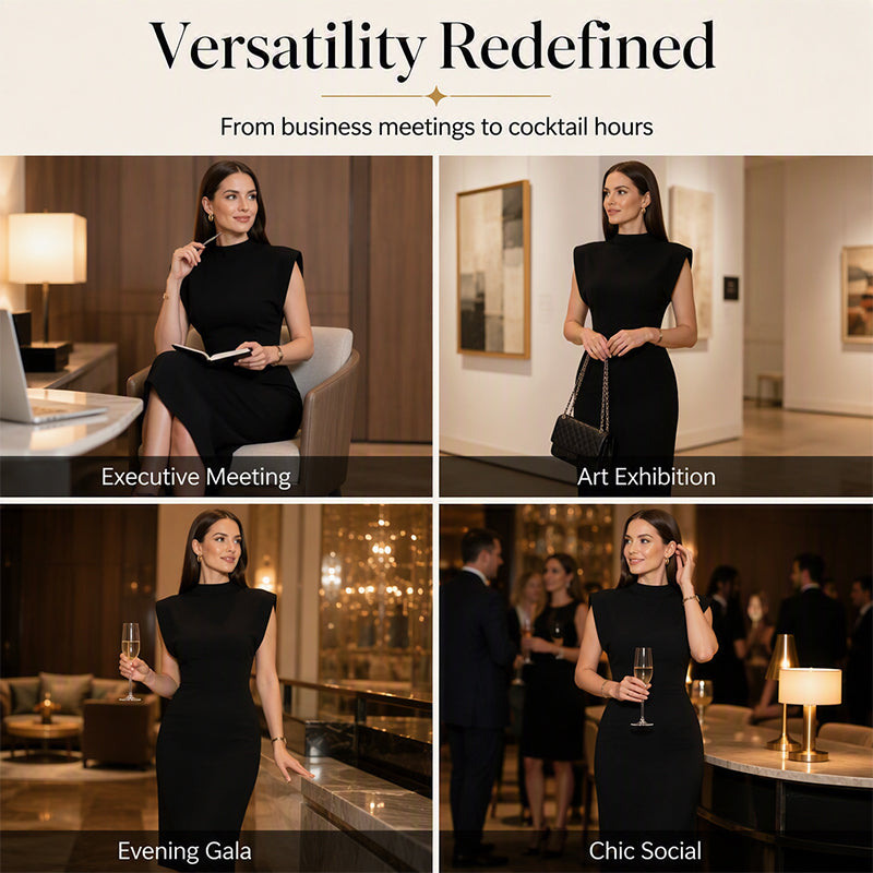 🌸Hot Sale 50% OFF💖Women's Elegant Mock Neck Bodycon Dress