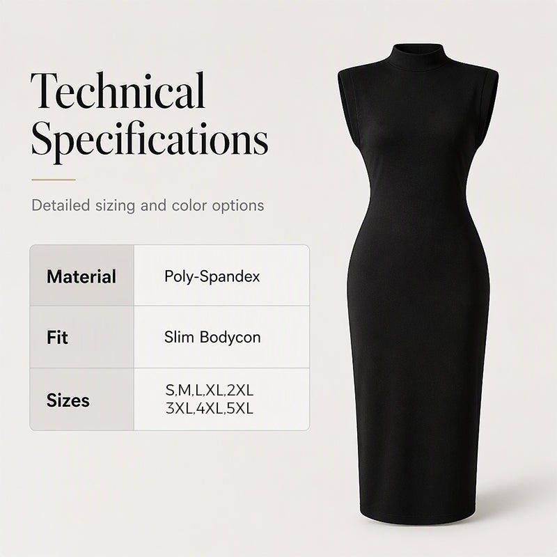 🌸Hot Sale 50% OFF💖Women's Elegant Mock Neck Bodycon Dress