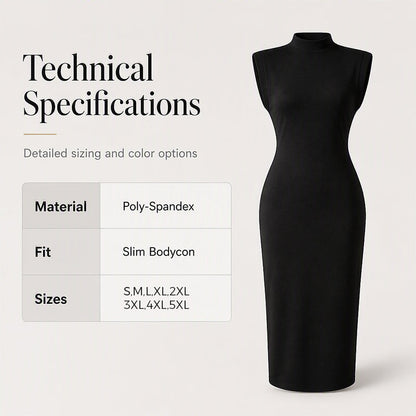 🌸Hot Sale 50% OFF💖Women's Elegant Mock Neck Bodycon Dress