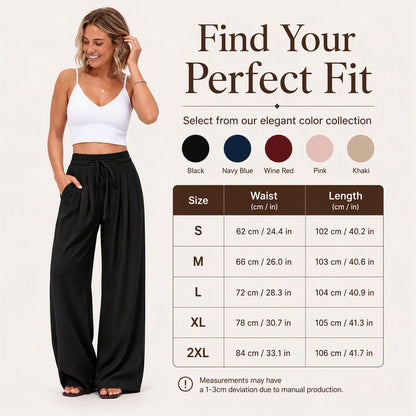 ⌛Limited-Time Offer🛍️Women's Casual Flowy Pleated Wide-Leg Pants
