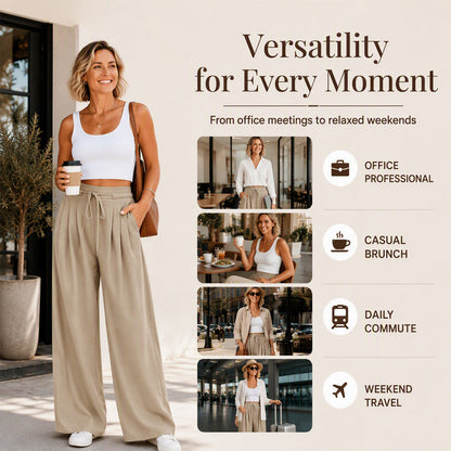 ⌛Limited-Time Offer🛍️Women's Casual Flowy Pleated Wide-Leg Pants