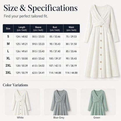 👖 LIMITED-TIME 50% OFF! ✨ Women's Casual Cross-Front V-Neck Cotton Dress