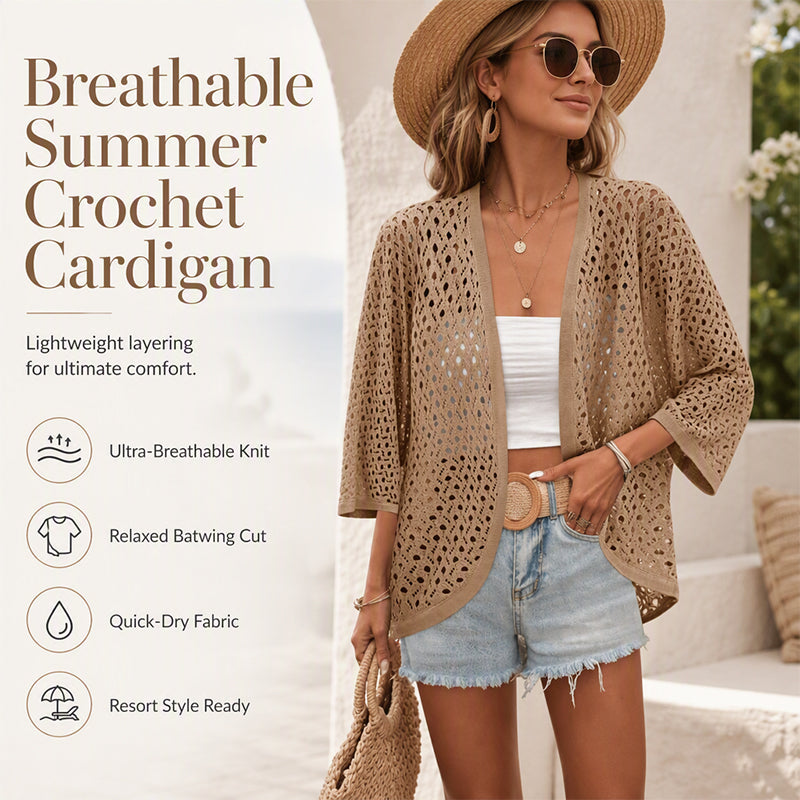 ⏰Last Day Sale 50% Off💃Women's Casual Openwork Lightweight Cardigan