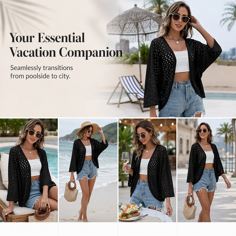 ⏰Last Day Sale 50% Off💃Women's Casual Openwork Lightweight Cardigan