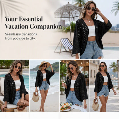 ⏰Last Day Sale 50% Off💃Women's Casual Openwork Lightweight Cardigan