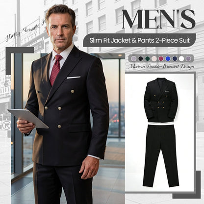 👖 LIMITED-TIME 50% OFF! ✨Men's Slim Fit Jacket & Pants 2-Piece Suit