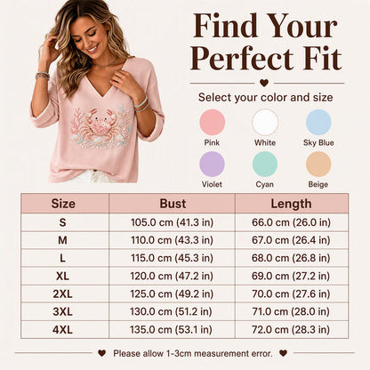 👖 LIMITED-TIME 50% OFF! ✨Women's V Neck Printed T-Shirt