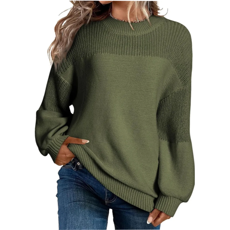 ⏰Last Day Sale 50% Off💃Women's Loose Fit Long Sleeve Knit Sweater