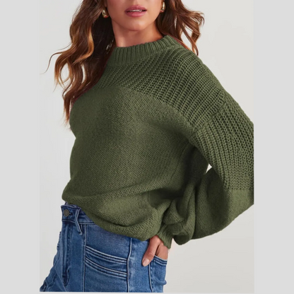 ⏰Last Day Sale 50% Off💃Women's Loose Fit Long Sleeve Knit Sweater