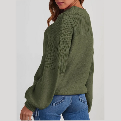 ⏰Last Day Sale 50% Off💃Women's Loose Fit Long Sleeve Knit Sweater