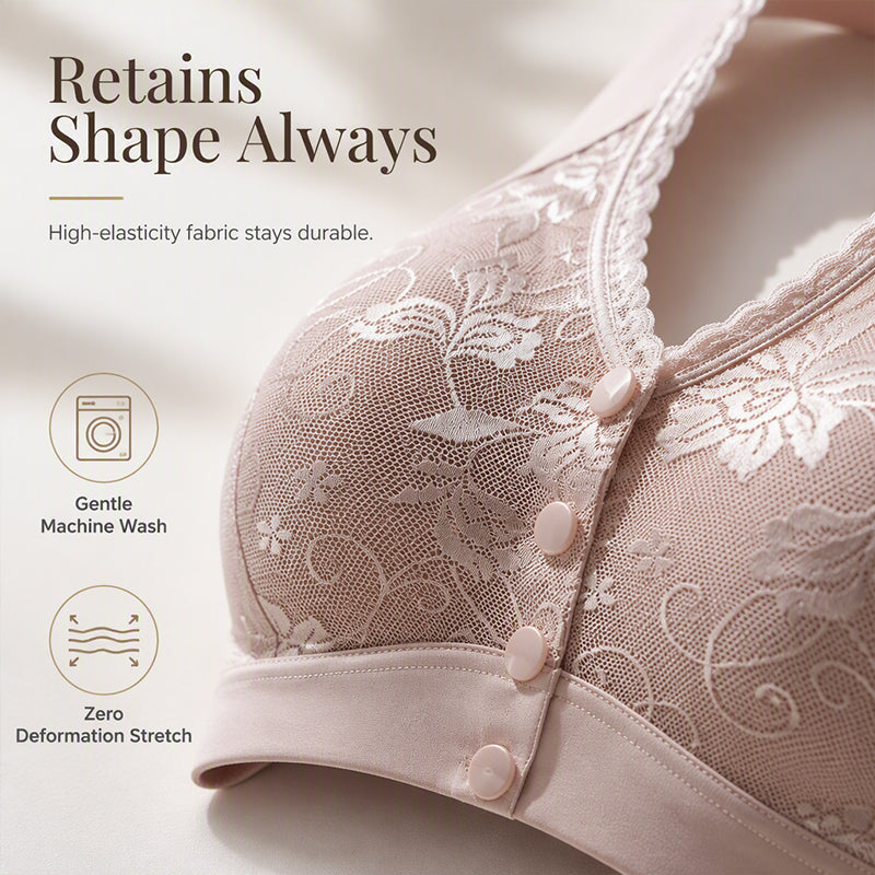 ⏰Last Day Sale 50% Off💃Front Closure Wire-Free Bra for Elderly Women Seamless Vest Style Plus Size