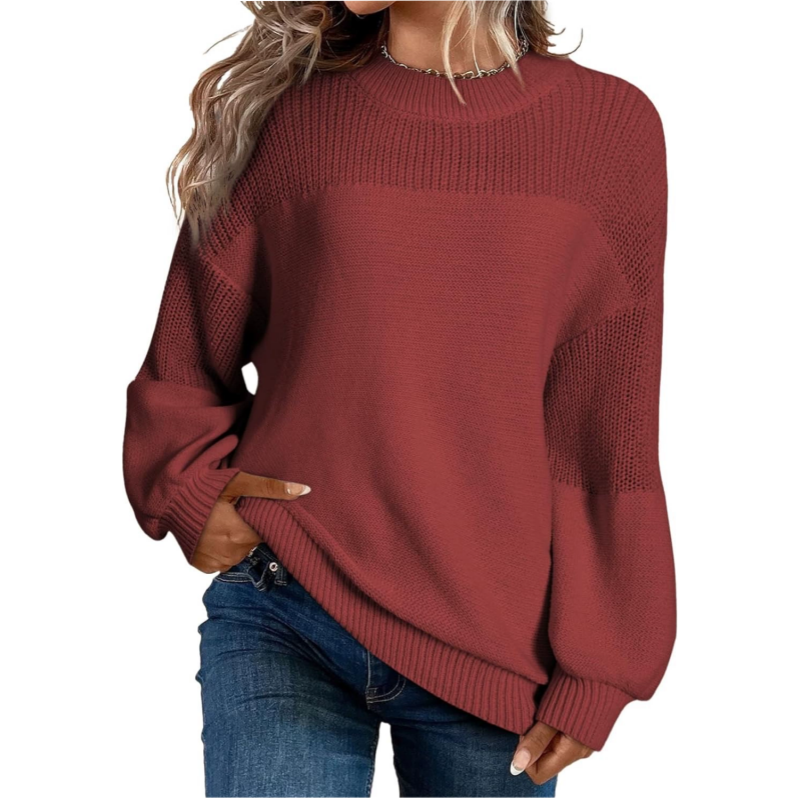 ⏰Last Day Sale 50% Off💃Women's Loose Fit Long Sleeve Knit Sweater