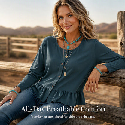 👖 LIMITED-TIME 50% OFF! ✨Women's Crew Neck Long Sleeve Top