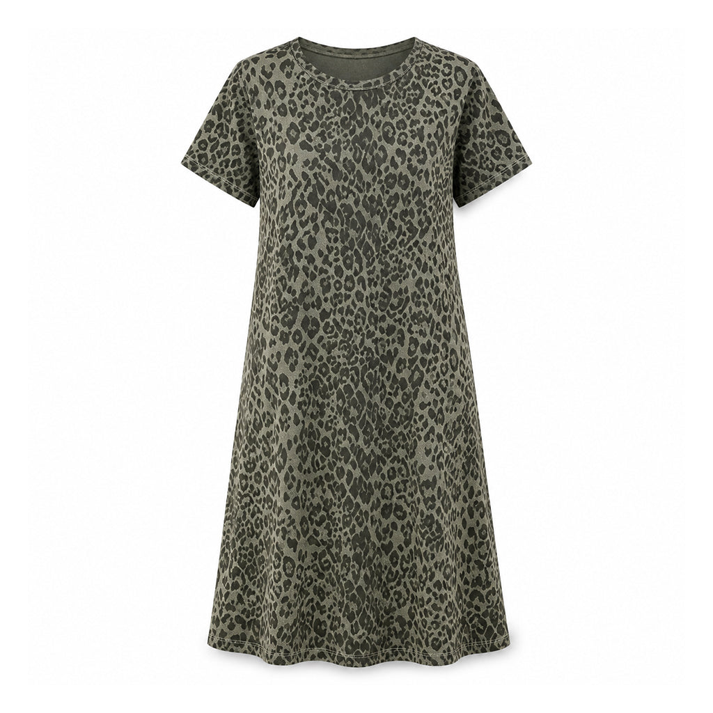 ⏰Last Day Sale 50% Off💃Women's Casual Leopard Print Dress