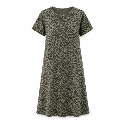 ⏰Last Day Sale 50% Off💃Women's Casual Leopard Print Dress