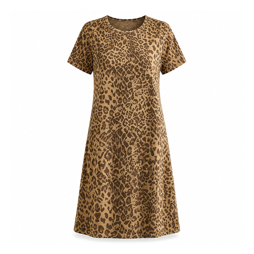 ⏰Last Day Sale 50% Off💃Women's Casual Leopard Print Dress