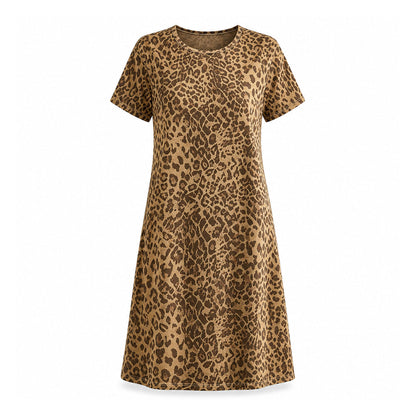 ⏰Last Day Sale 50% Off💃Women's Casual Leopard Print Dress